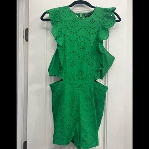 NY&CO Green Eyelet Romper